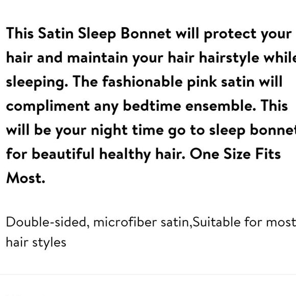 Self-Love Rituals Hello Fabulous Hair Satin Sleep Bonnet - Picture 3 of 4
